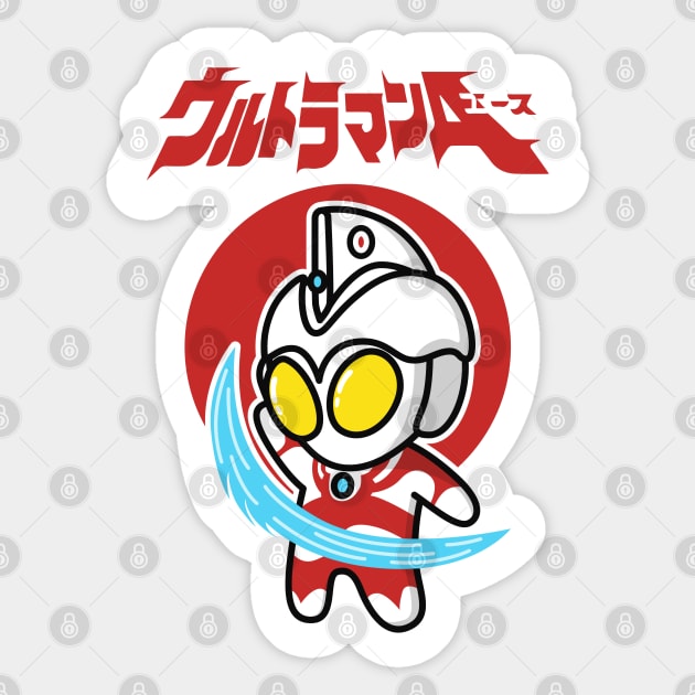 Ultraman Ace Chibi Style Kawaii Sticker by The Toku Verse